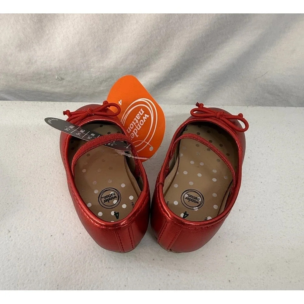 Wonder Nation Baby Girl Red Dress Shoes Size 4 NWT